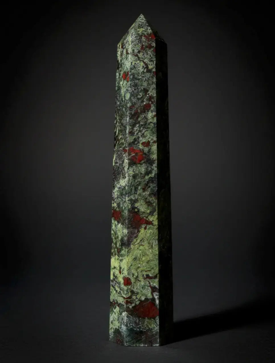 Dragon Bloodstone Jasper Tower | Strength & Protection | Wt 8.32 oz