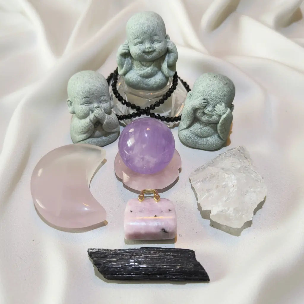 product photo 7 crystal and 3 sandstone buddha 