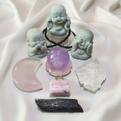 product photo 7 crystal and 3 sandstone buddha 