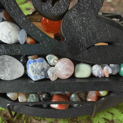 Crescent Fairy Shelf close up of crystals included