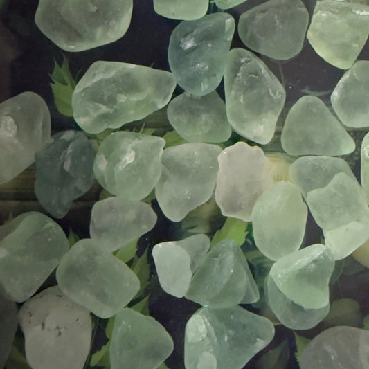 Green Aventurine stones for Potions Wishes and Spells shadow box