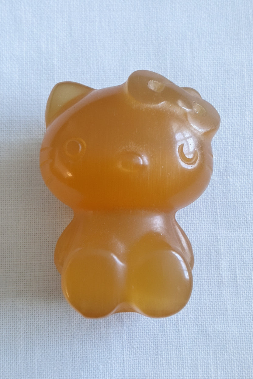 Hello Kitty Orange Chatoyant Selenite