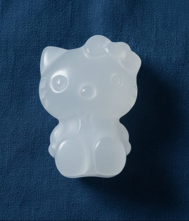 Hello Kitty White Chatoyant Carving Selenite