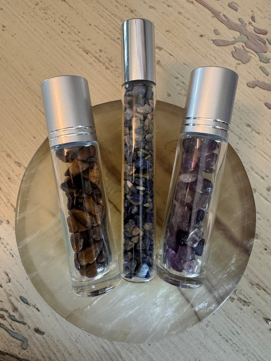 Essential Oil DIY Vials with Genuine Crystal Chips - Main Street Crystals & Minerals
