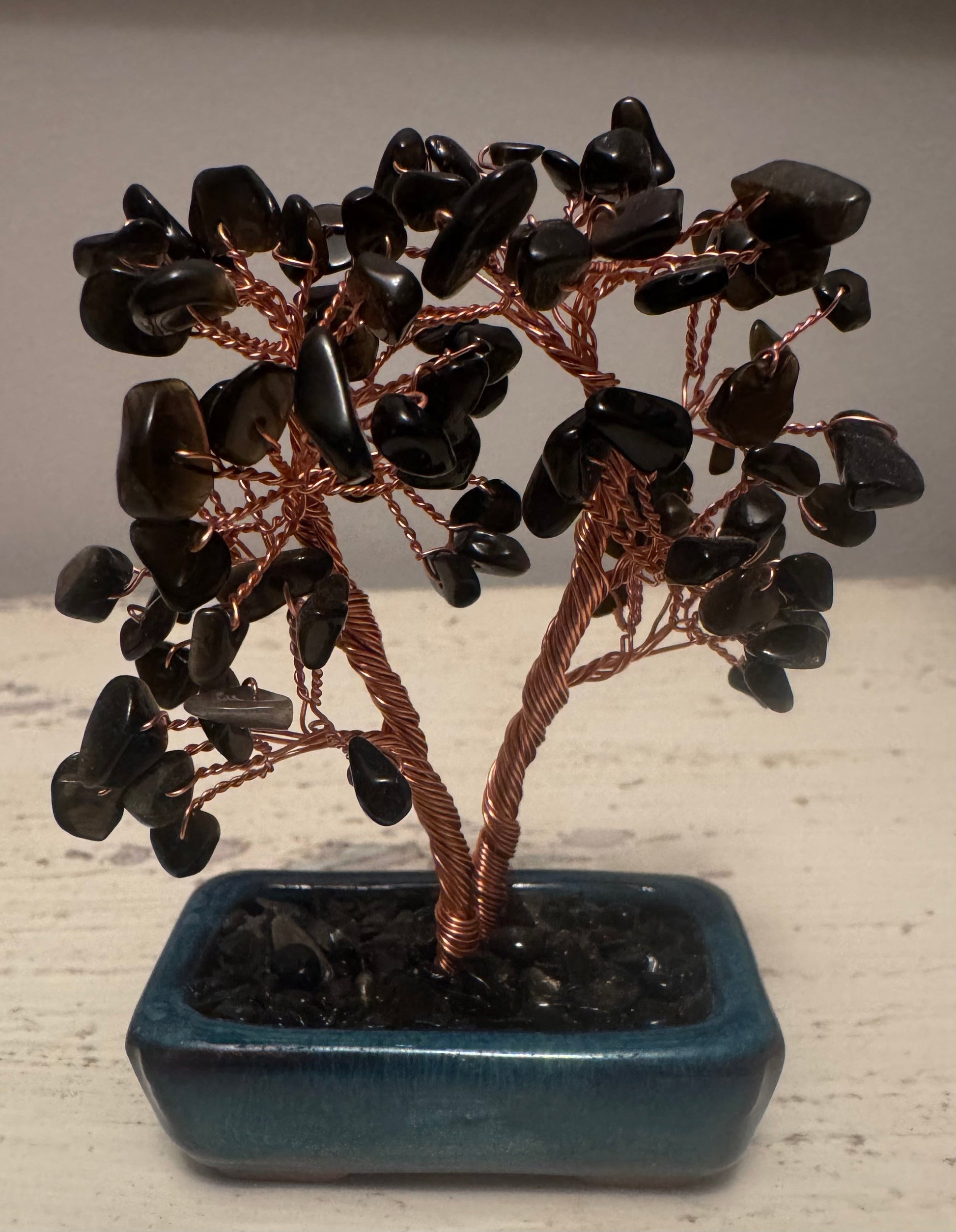 Arfvedsonite Mineral Set with Black Obsidian and Garnet Giraffes - Main Street Crystals & Minerals