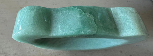 Green Aventurine Teddy Bear Bowl crafted from natural stone, unique texture
