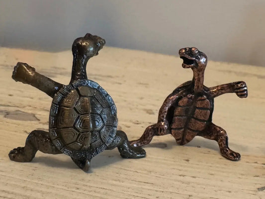 Bronze Turtle incense holder close-up view