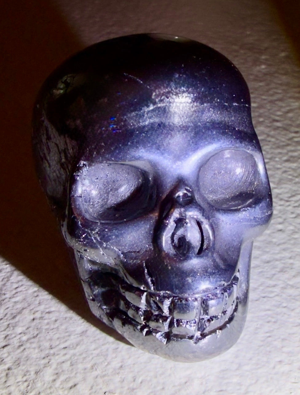 Hematite Mineral Hand Carved Skull, Focus & Clarity | Wt 2.00 oz