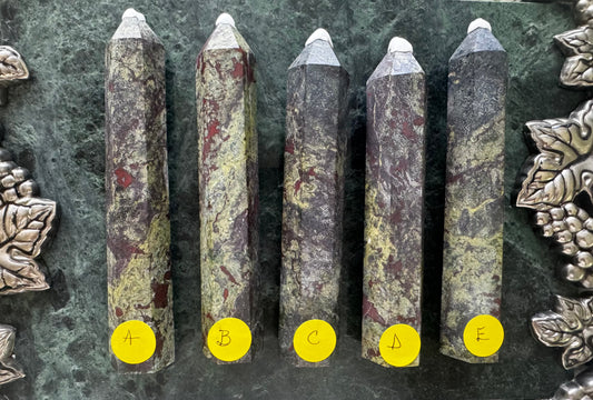 Dragon Bloodstone Jasper Towers - Main Street Crystals & Minerals