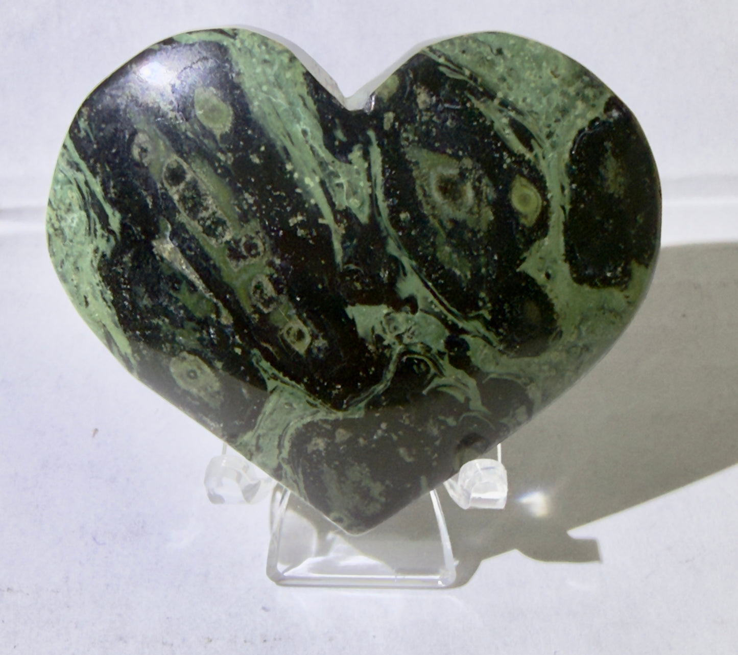 Kambaba Jasper Carved Heart