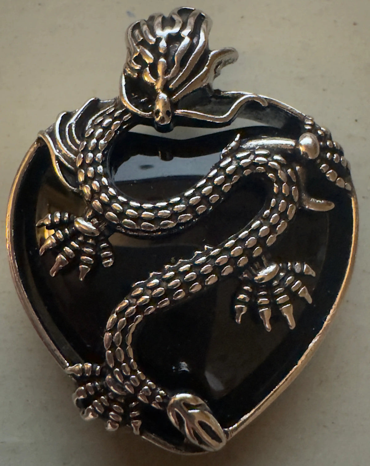 Dragon Heart pendant close-up view