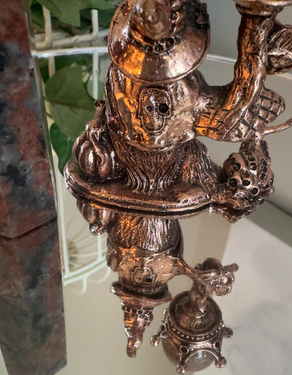 Owl Crown sphere stand with Garden Quartz and Llanite tower