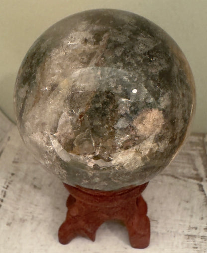 Ghost Quartz Phantom Quartz sphere showing internal inclusions