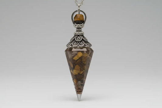 Tigers Eye Orgone Stone Pendulum