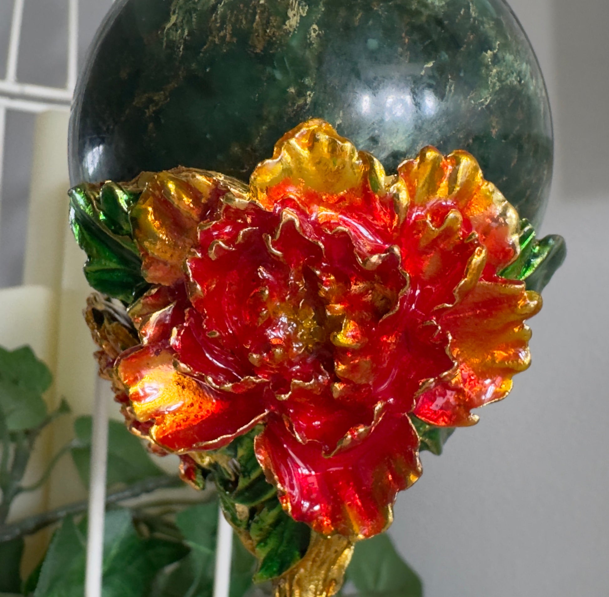 Blooming Rose Sphere Display Stand - Main Street Crystals & Minerals