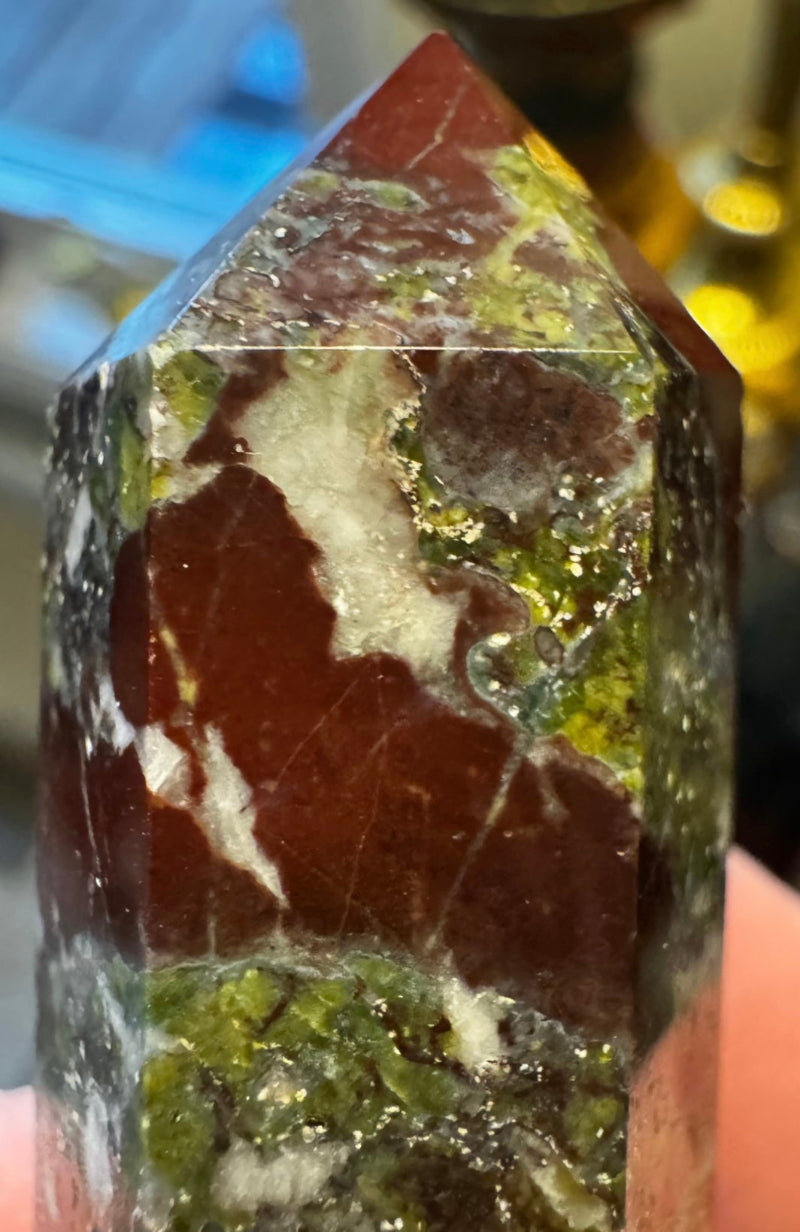 Close up Dragons Blood Hexagonal Tower
