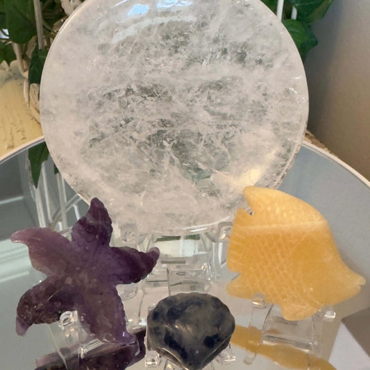 Clear Quartz Starfish bowl for ocean-inspired calm and renewal