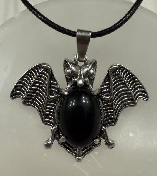 Bat Pendants with Natural Crystals - Main Street Crystals & Minerals