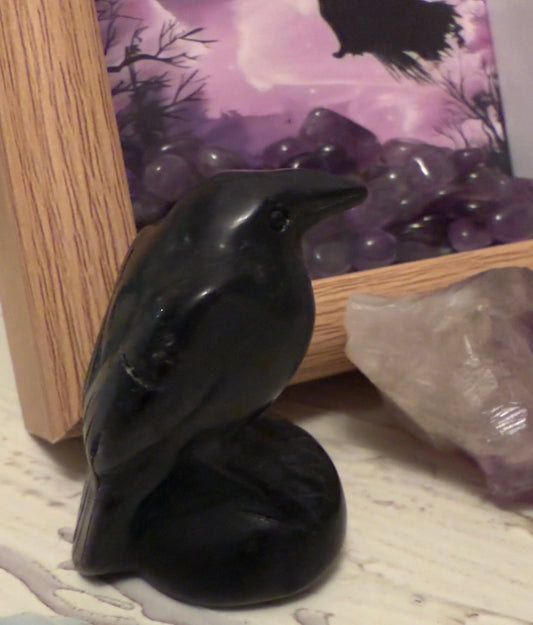 Astria The Witch framed art with Amethyst crystal detail
