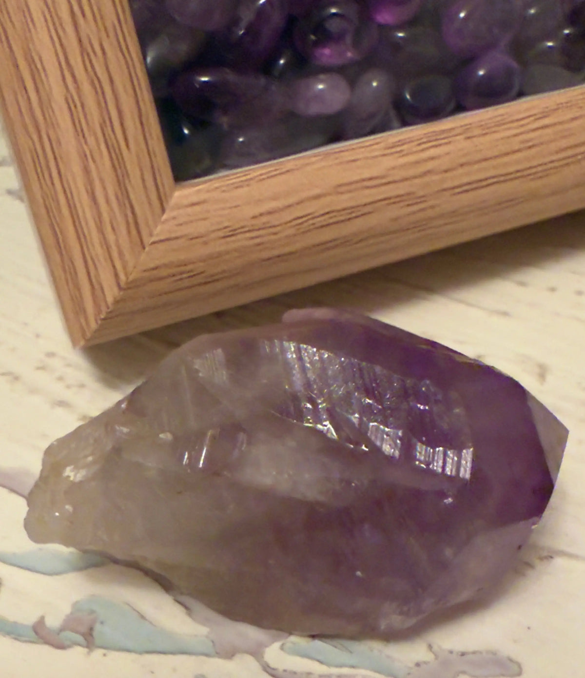 Astria The Witch Amethyst shadow box angled view