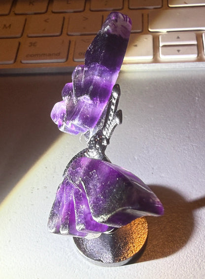 Main Street Crystals | Fluorite Mini Wings in Stand | Clarity | Wt 1.12 oz