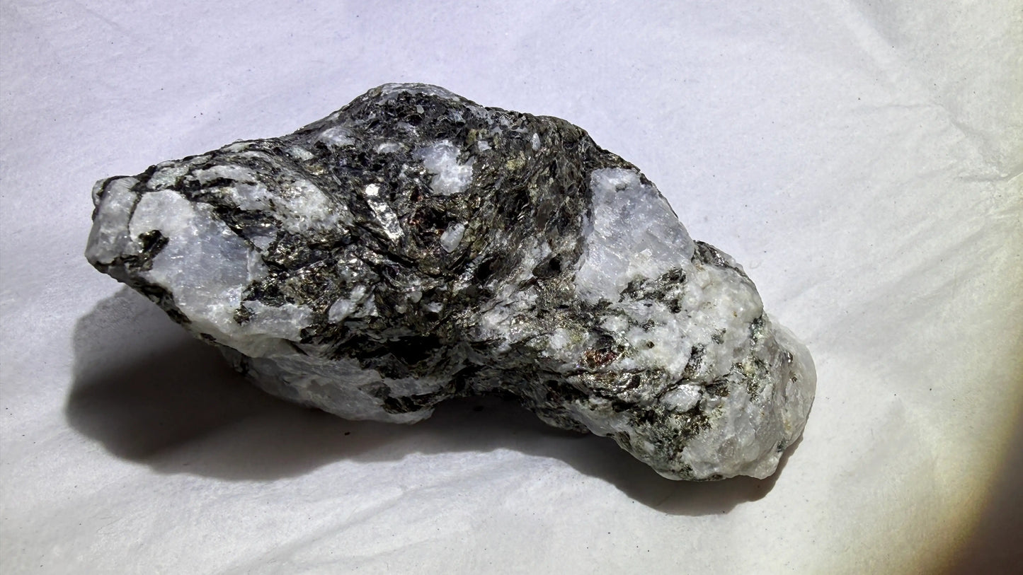 Rainbow Moonstone/Tourmaline Specimen — additional view 4