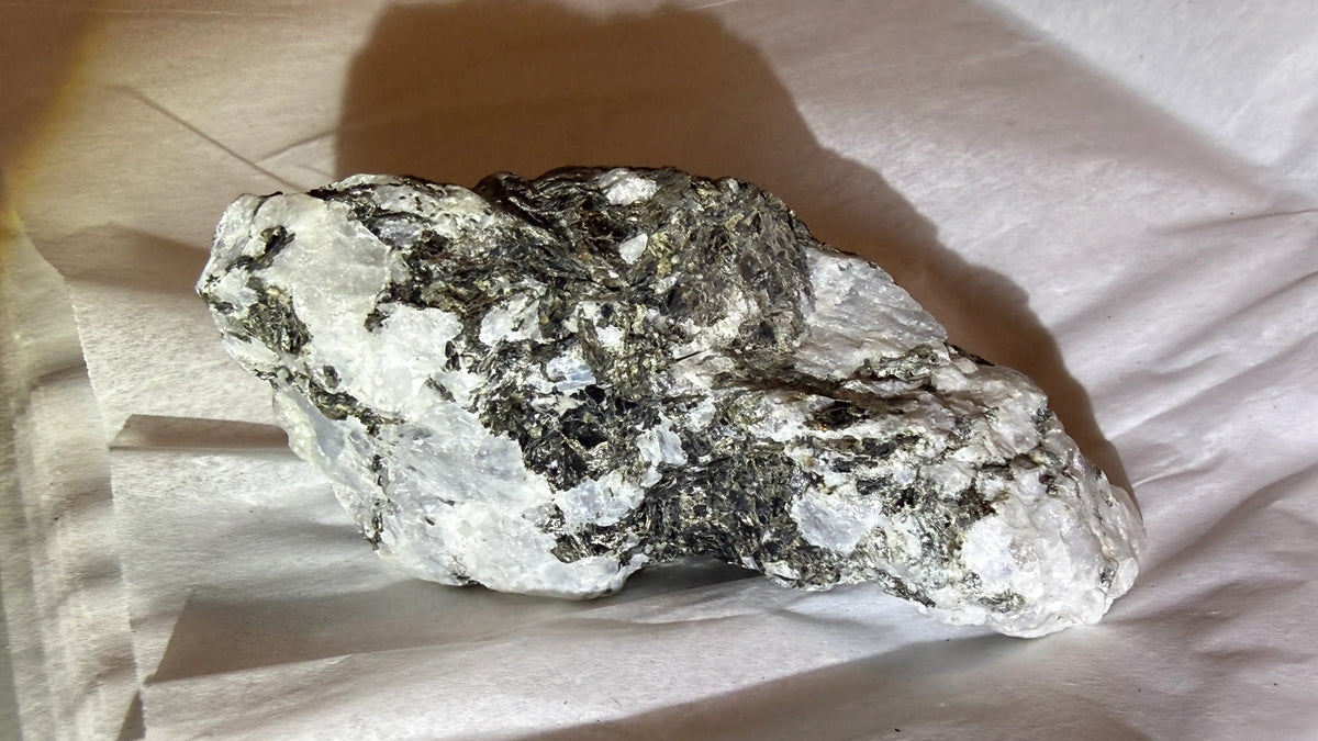 Rainbow Moonstone/Tourmaline Specimen — additional view 5