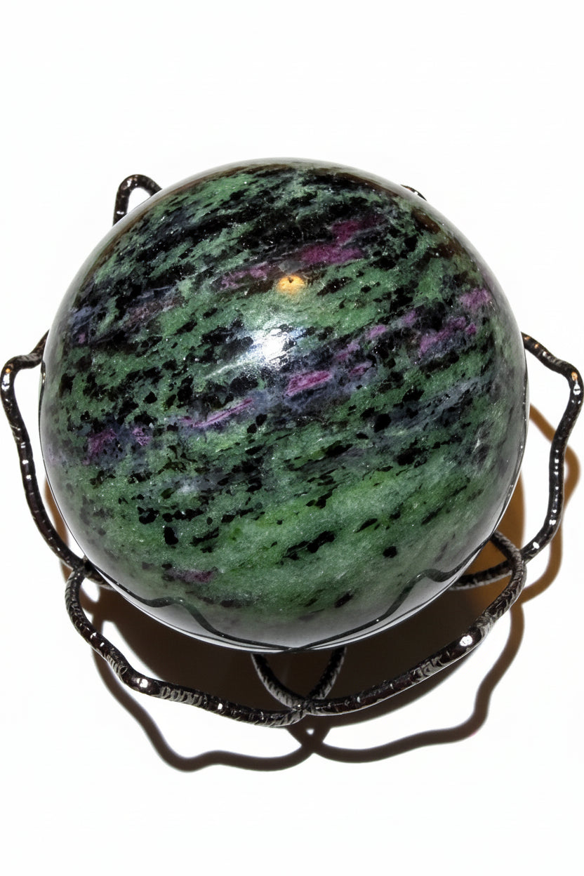 Ruby in Zoisite Sphere different angle 