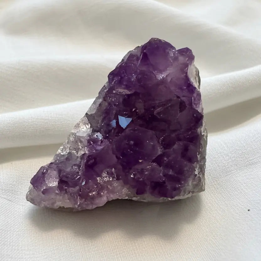 close up amethyst cluster
