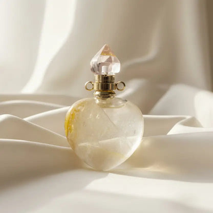 Golden Healer perfume / essential oil pendant heart shaped 