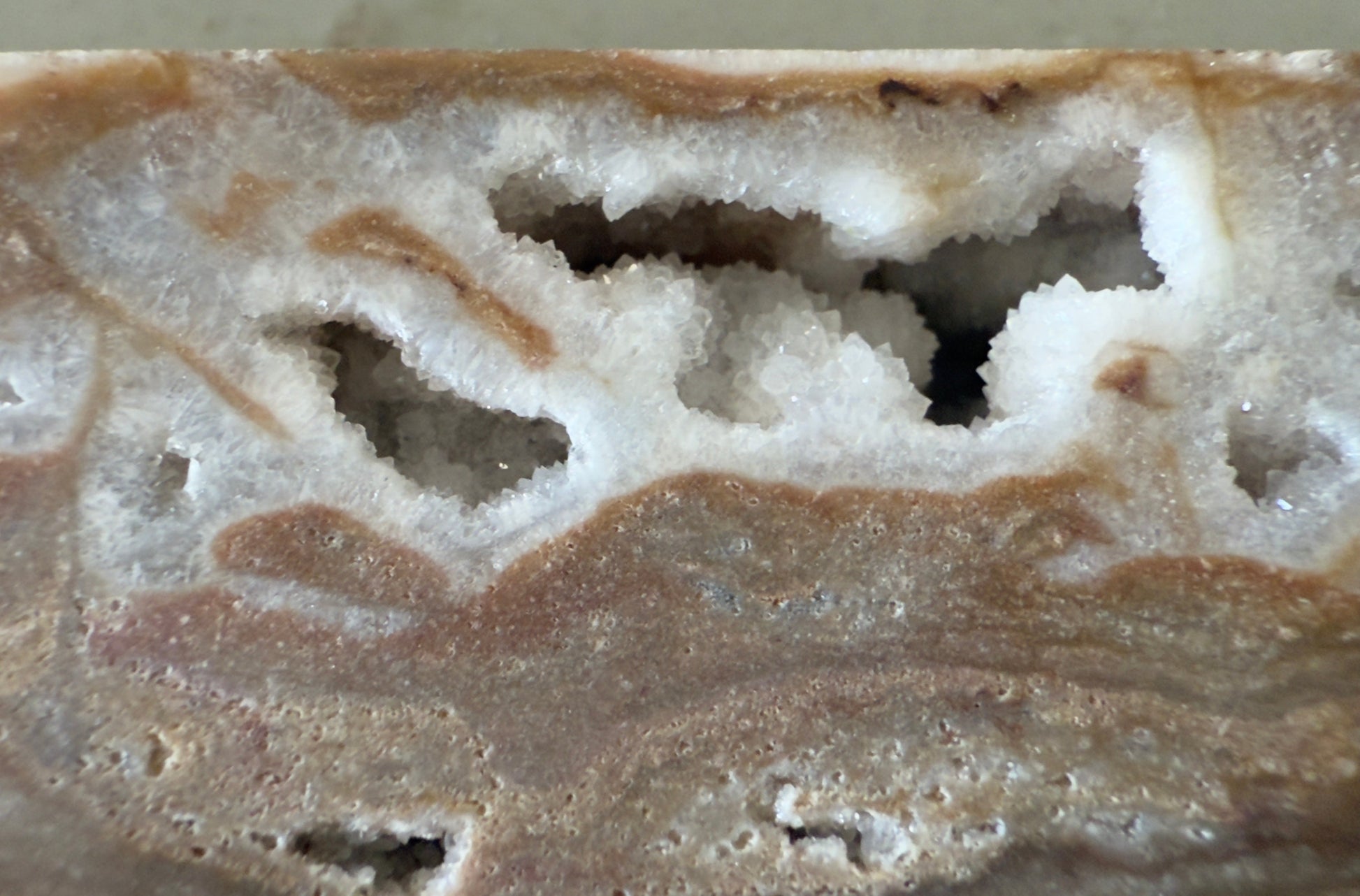 Banded Agate Tower with Sparkly Druzy Quartz Crystalline - Main Street Crystals & Minerals
