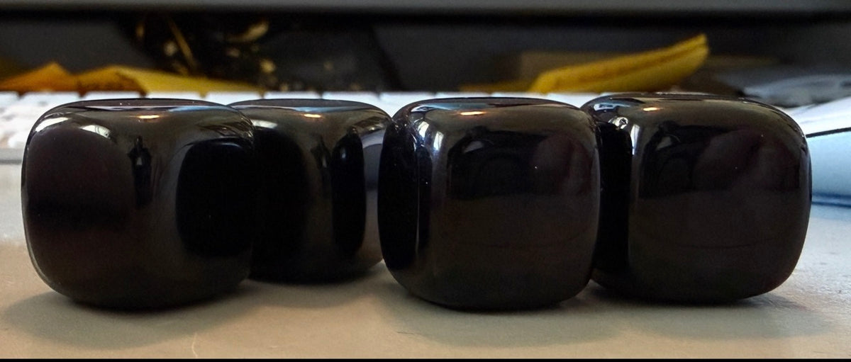 Black Agate Crystal Cubes | Grounding & Root Chakra | 0.75 oz