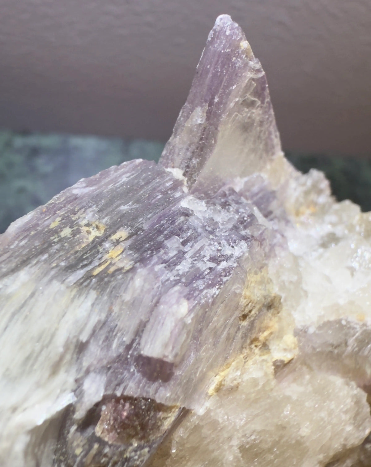 Close up Lepidolite Raw Specimen