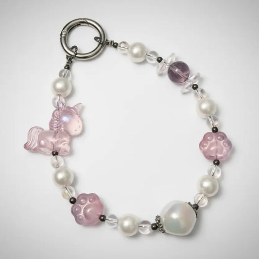 Photo of Resin Unicorn with beads Cell Phone Wristlet Charm
