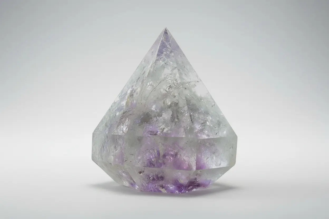 Faceted Amethyst Quartz Generator Point, Inner Peace, 8.96 oz crystal