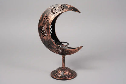Copper Crescent Moon Sphere Stand for Crystal Spheres and Minerals Display