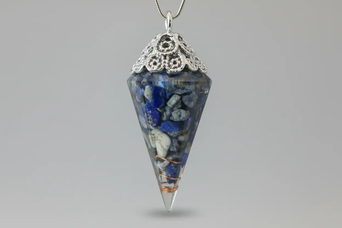 Lapis Lazuli orgone stone pendulum