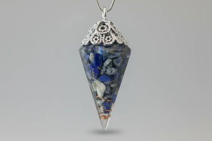 Lapis Lazuli orgone stone pendulum