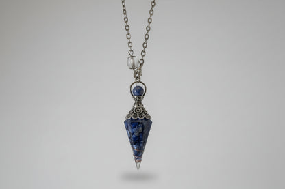 Sodalite Orgone  Stone Pendulum on a chain