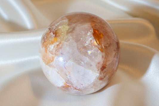Ferruginous Golden Healer Quartz Sphere by Main Street Crystals, a stunning crystal sphere