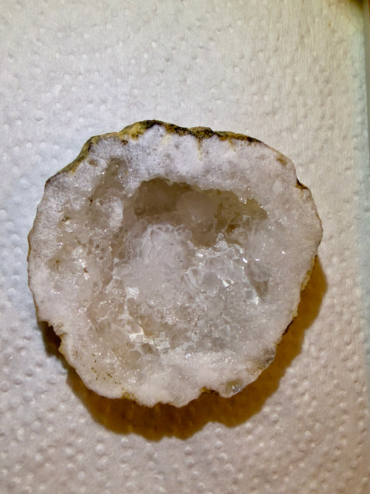 Clear Quartz Geodes Half Master Healer Crystal | Amplifies Clarity and Cleansing Energy