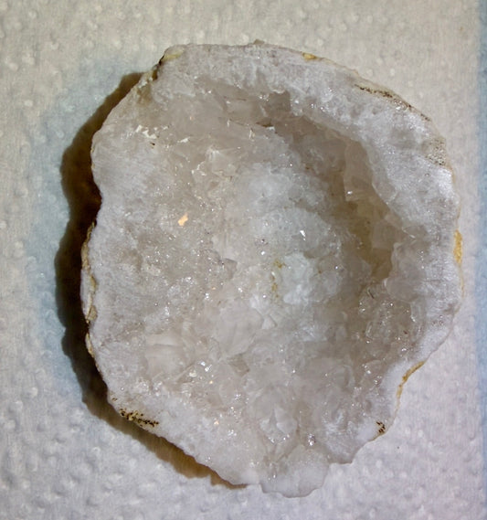 Clear Quartz Geodes Half Master Healer Crystal | Amplifies Clarity and Cleansing Energy