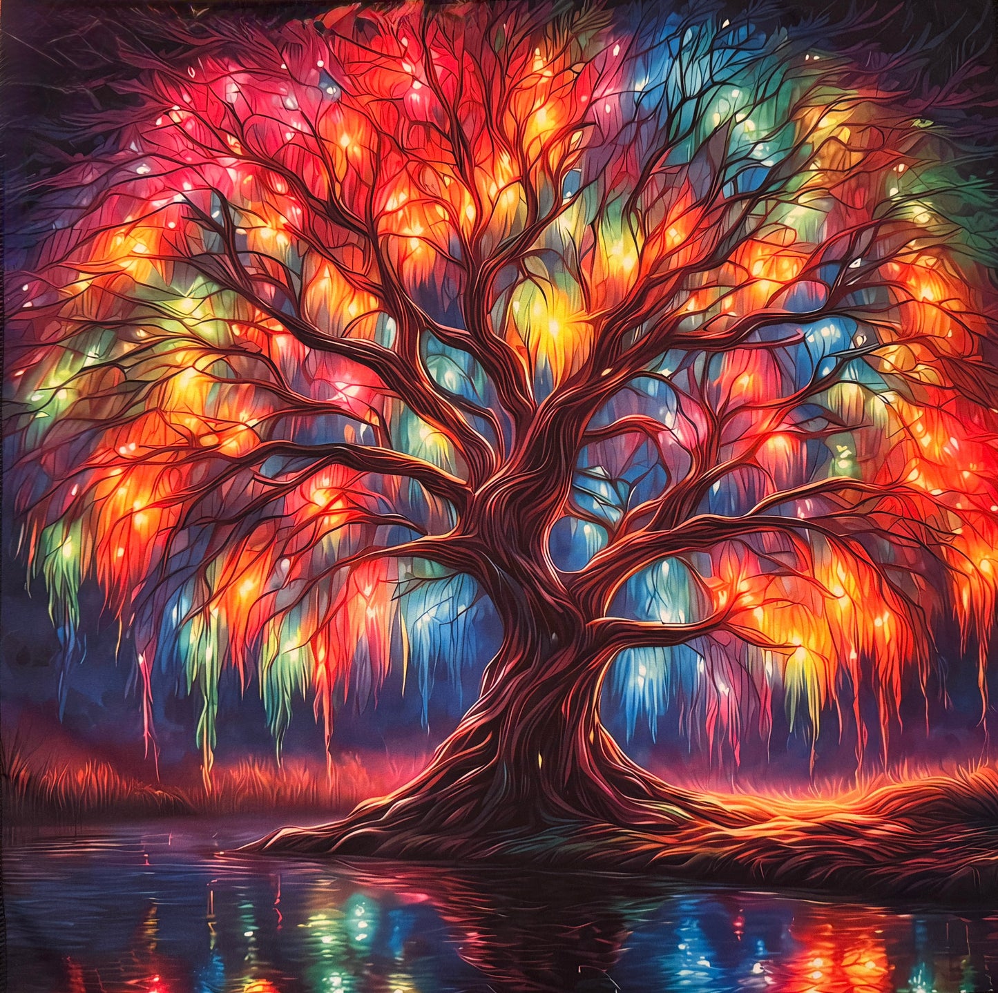 Element Fire Tree of life Altar Cloth - Main Street Crystals & Minerals