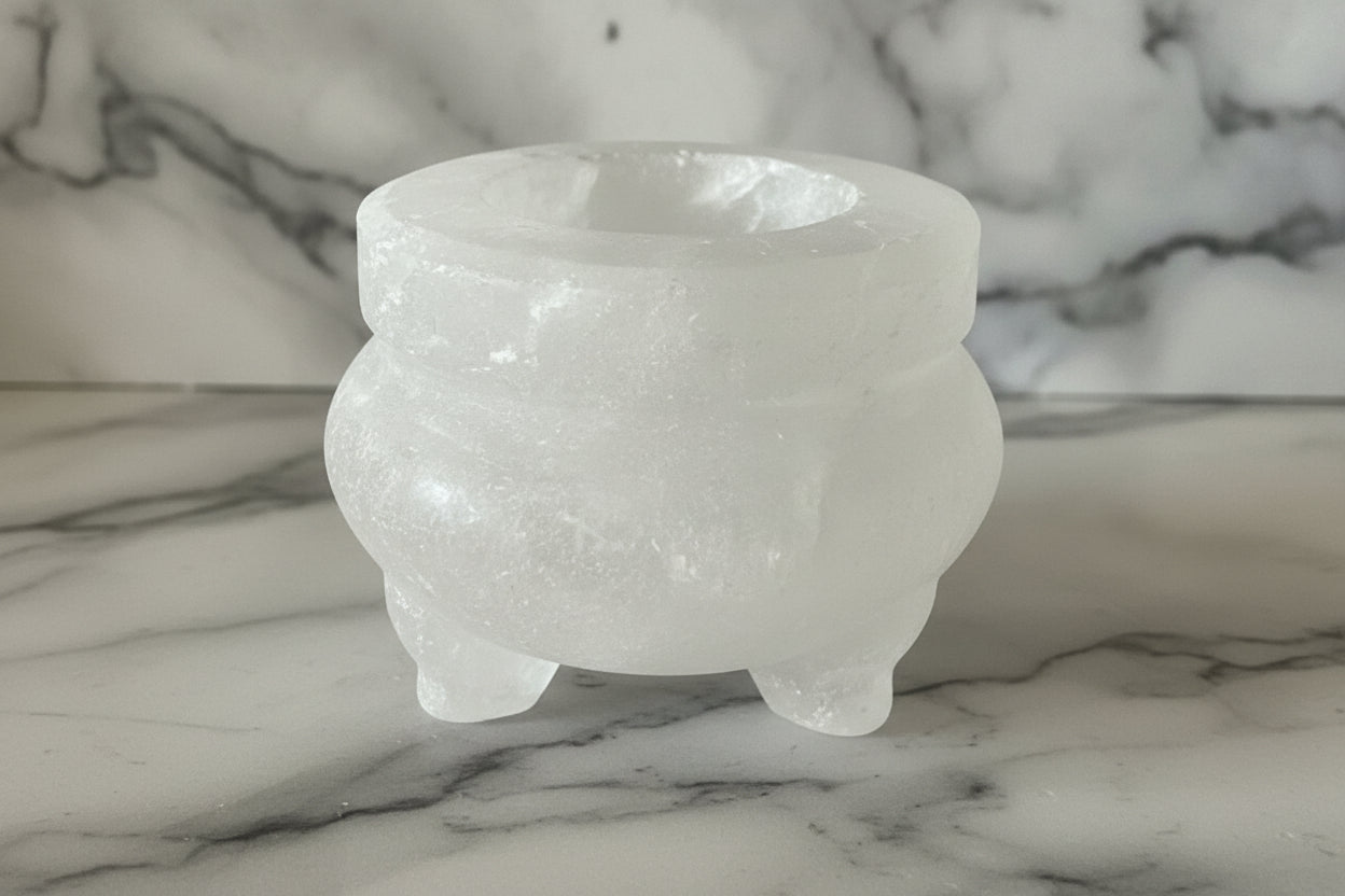 Natural Crystal MINI Cauldrons and Sphere Holders for Altar Decor