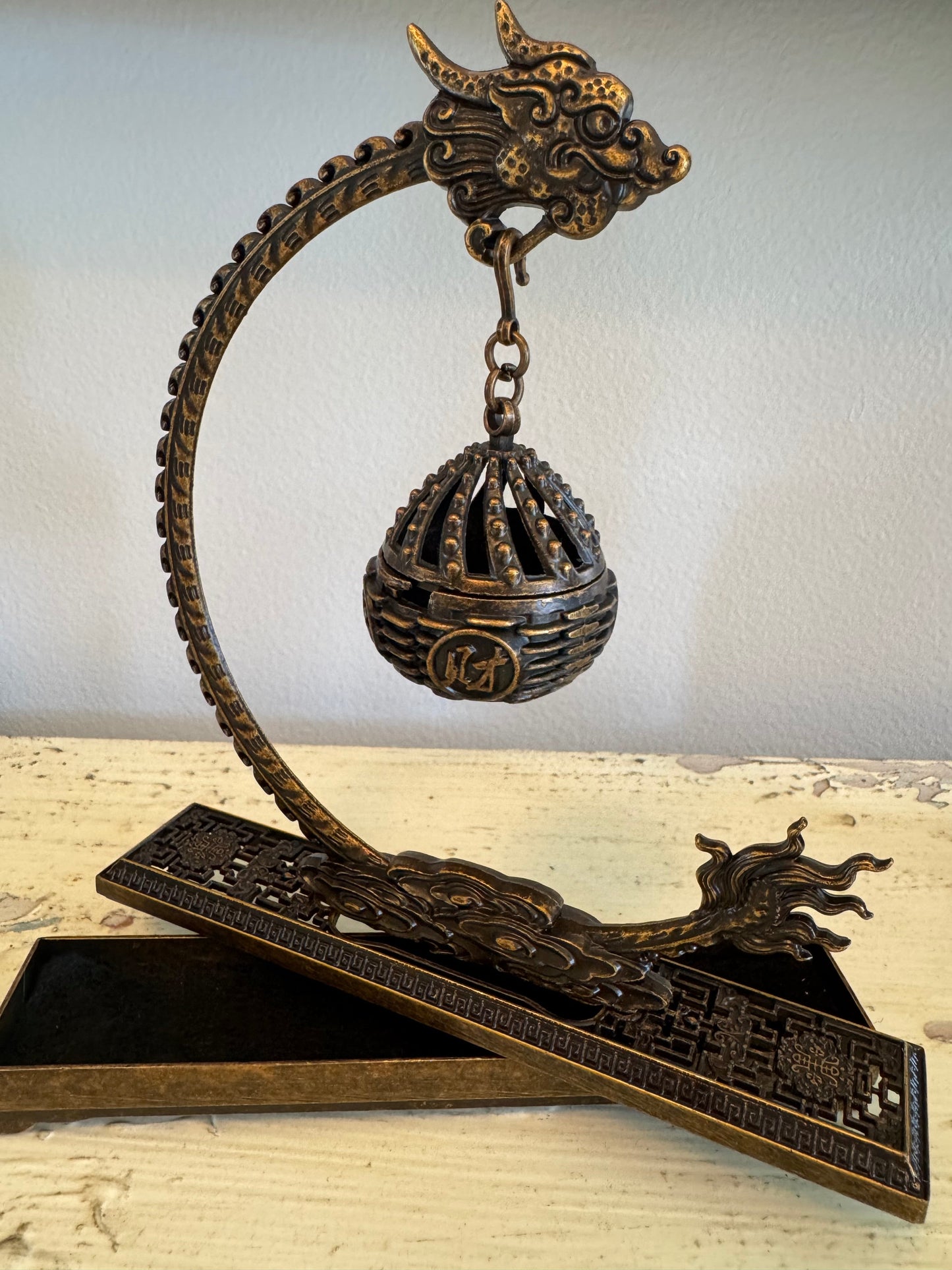 Brass Dragon Incense and Mourning Incense Burner - Main Street Crystals & Minerals