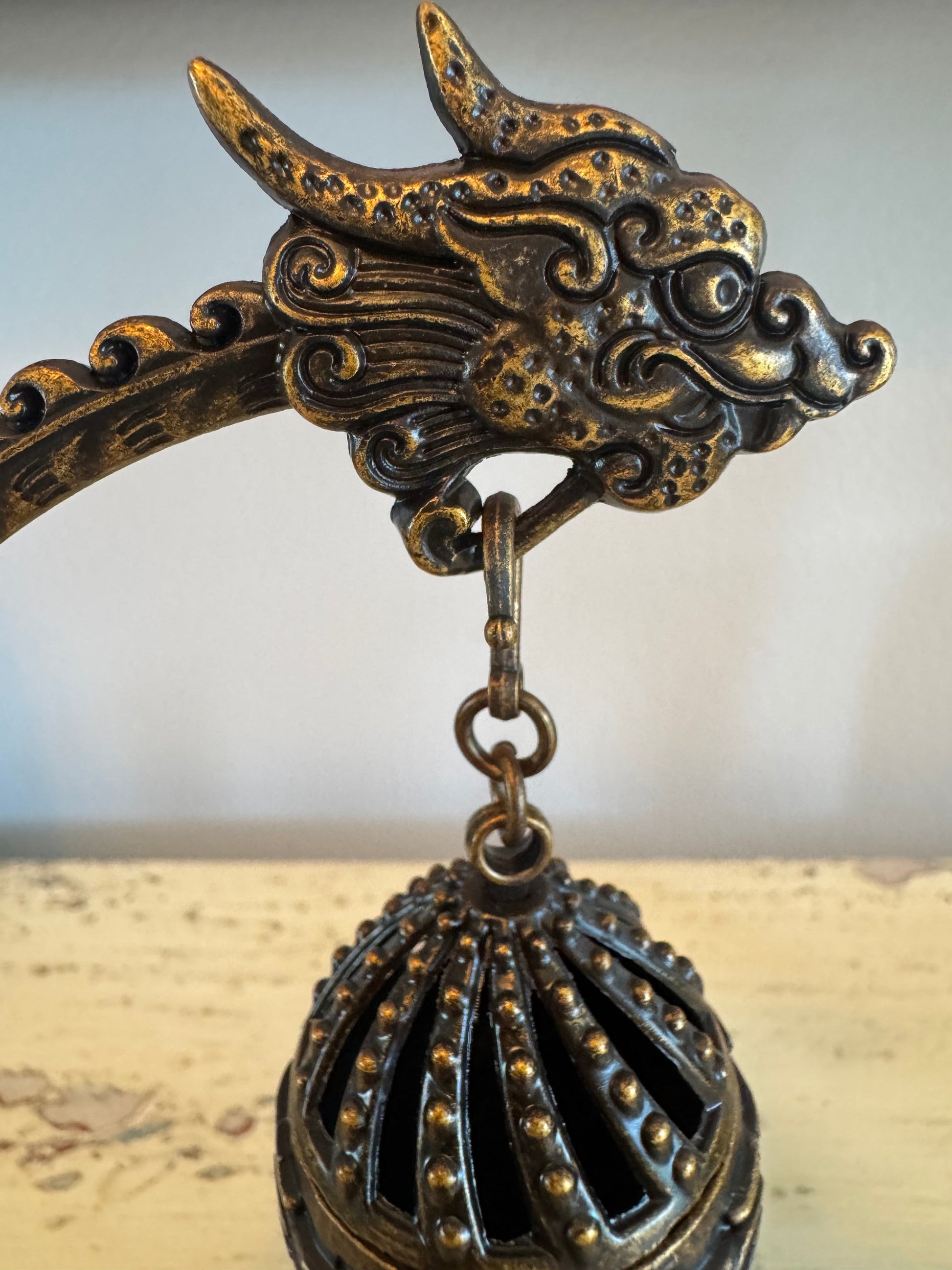 Brass Dragon Incense and Mourning Incense Burner - Main Street Crystals & Minerals