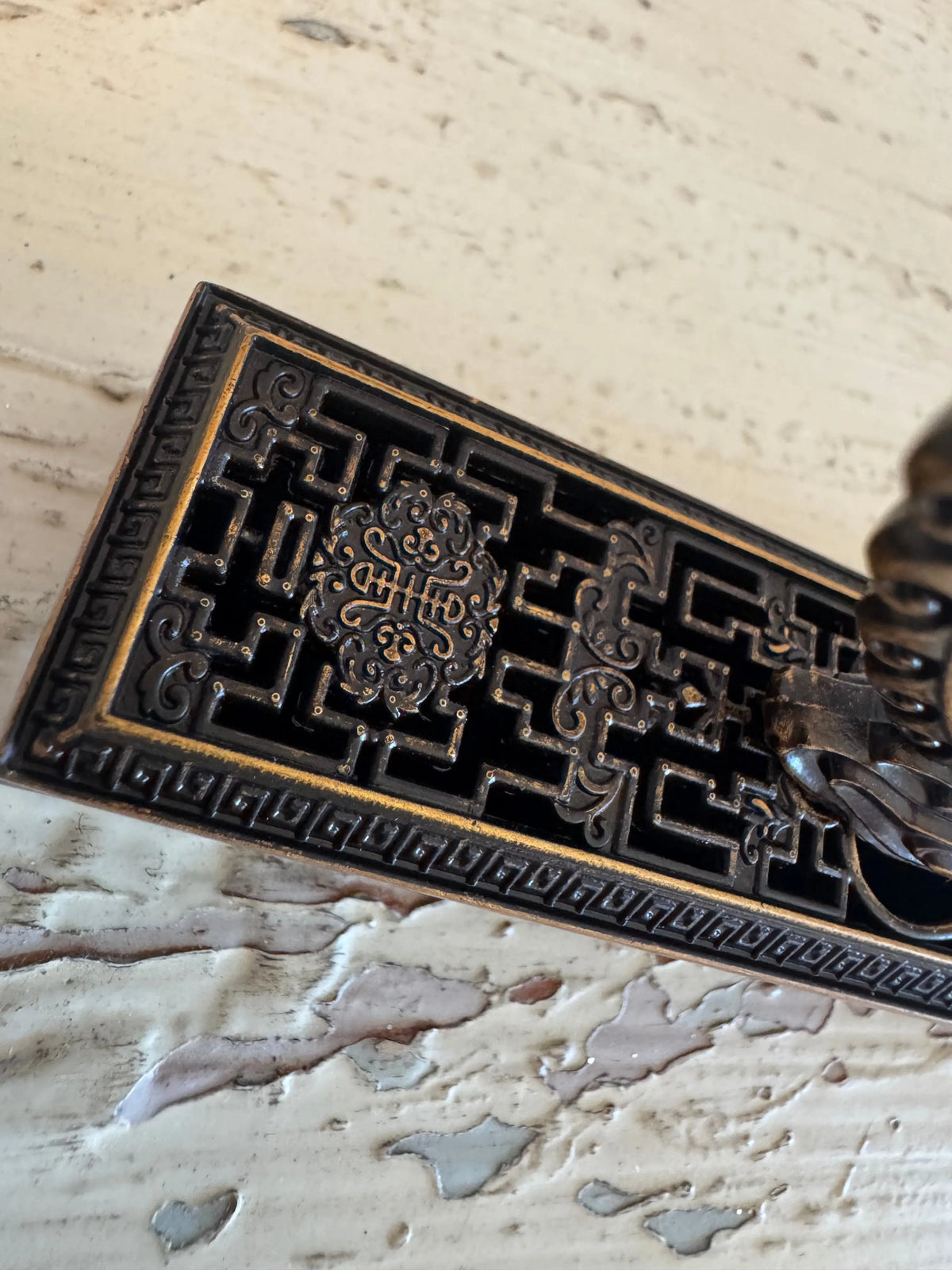 Brass dragon incense burner for altar decor