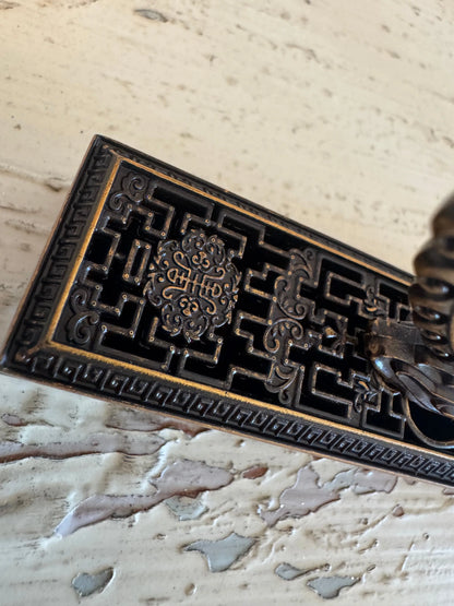 Brass dragon incense burner for altar decor
