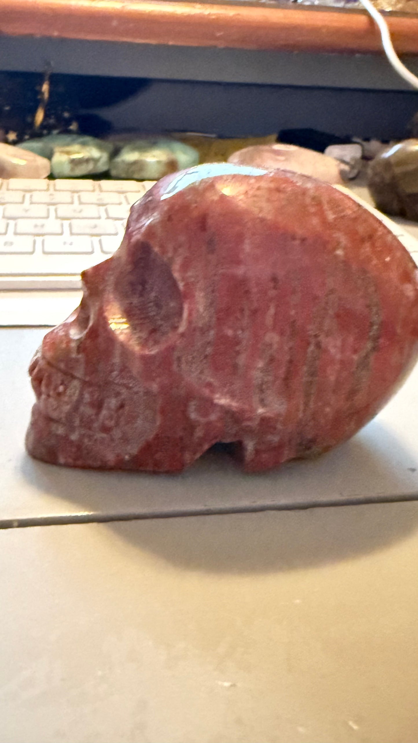 Brecciated Jasper Skull, Grounding, Restores Vitality 10.97 oz