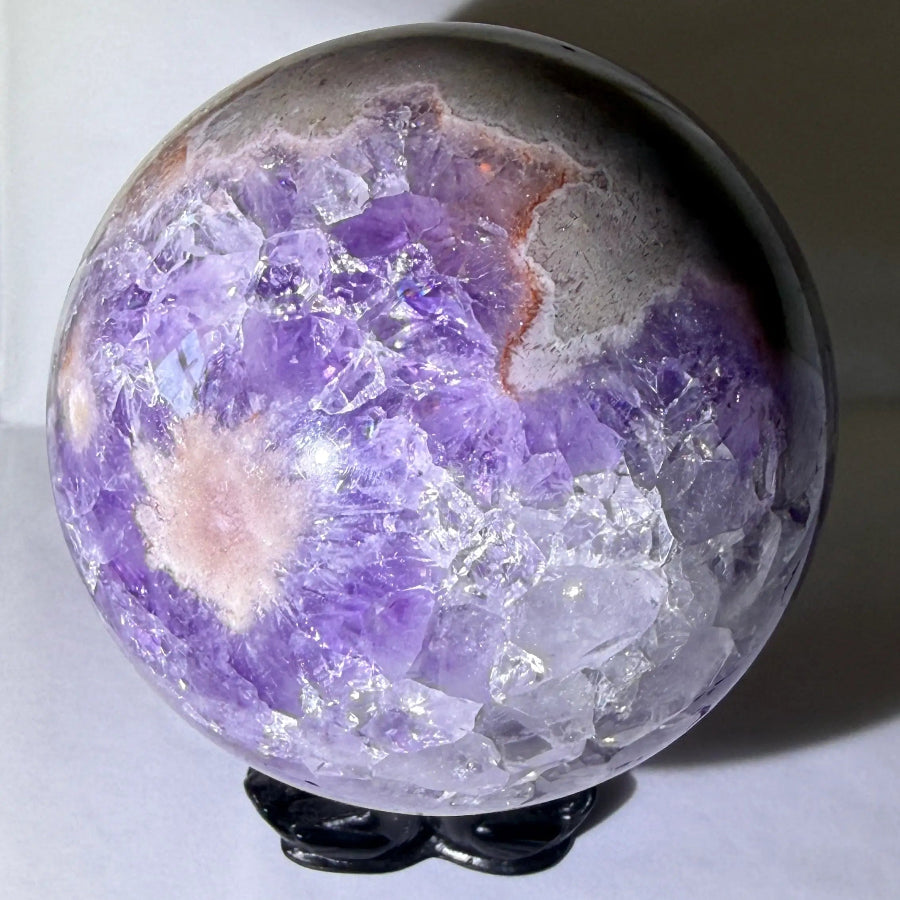 Amethyst Sphere with matrix host rock still attached
